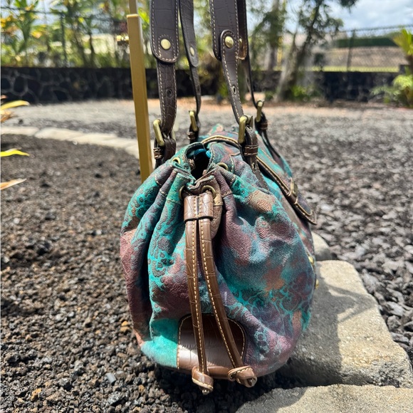 Sharif Studio Multicolor Embossed Leather & Fabric Shoulder Bag - Picture 5 of 17